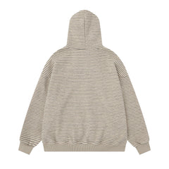 Omirad Striped Knit Zip Hoodie