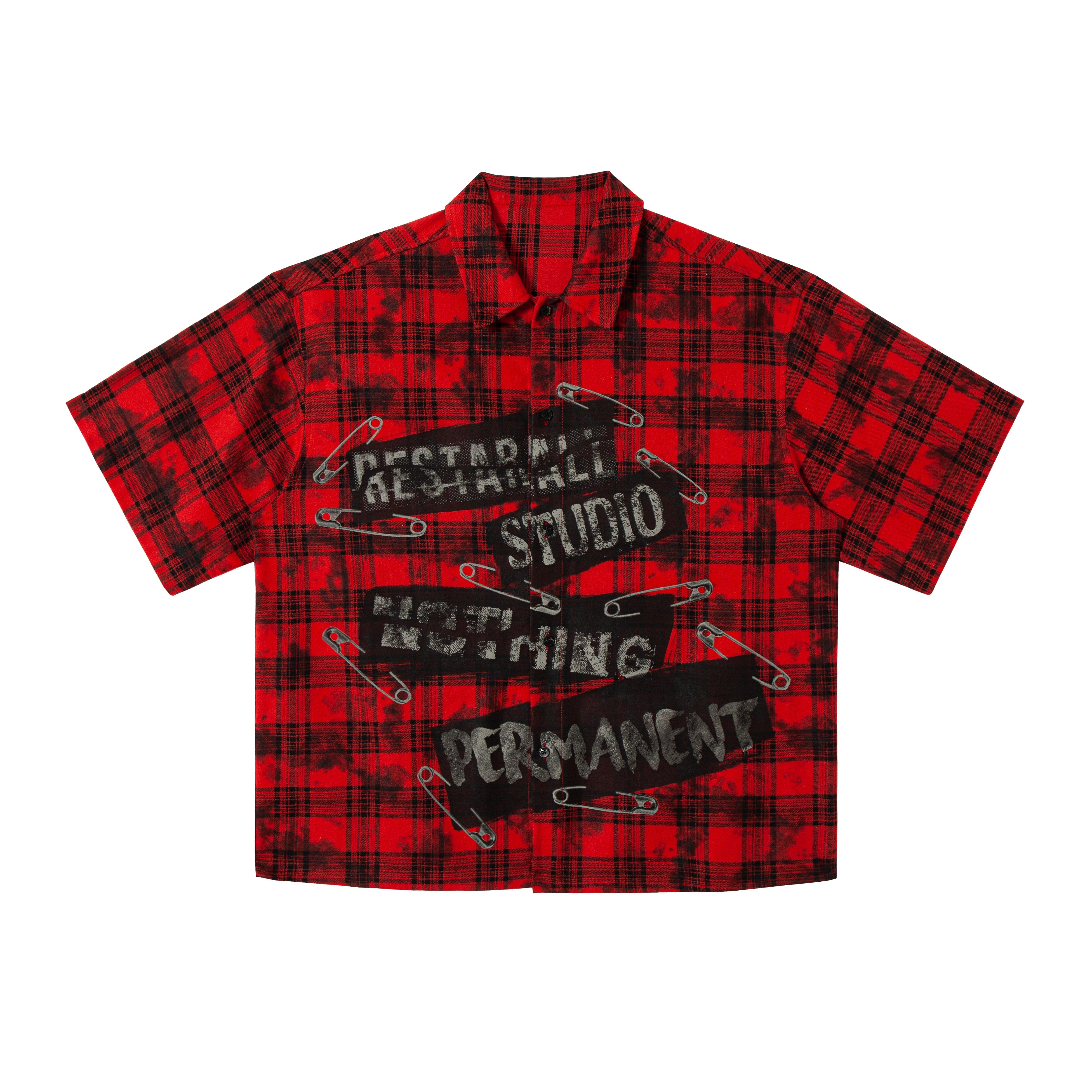 Omirad Punk Plaid Graphic Shirt