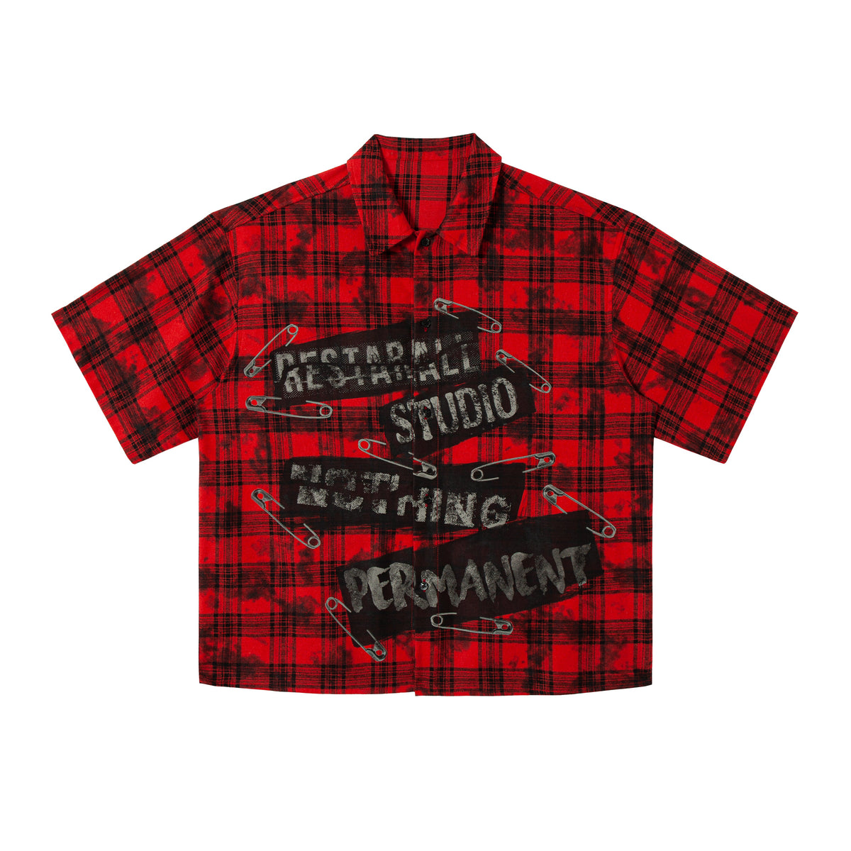 Omirad Punk Plaid Graphic Shirt