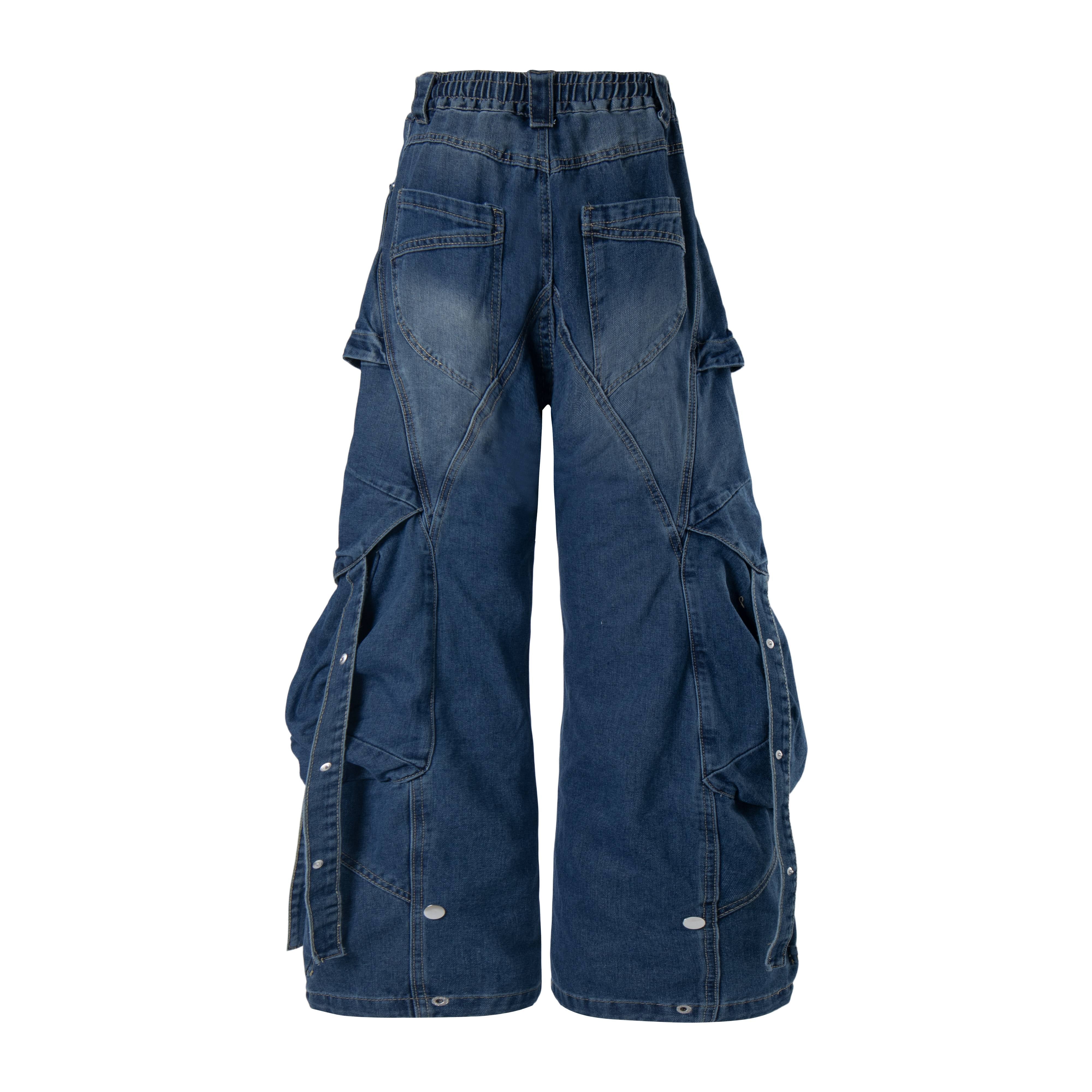 Omirad Multi-Pocket Baggy Denim Jeans