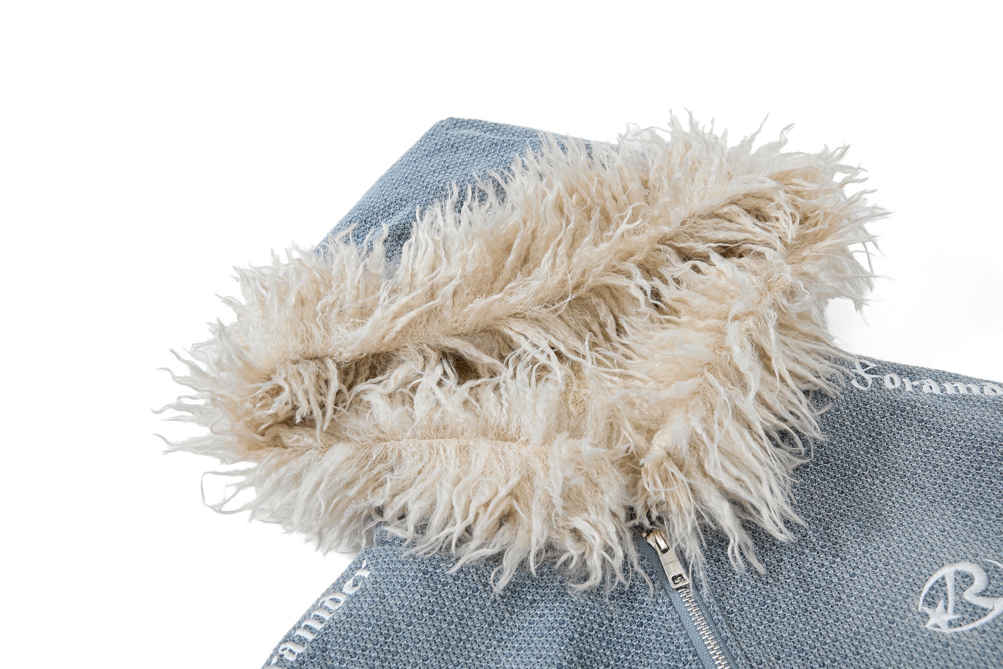 Omirad Fur-Trim Washed Hooded Jacket