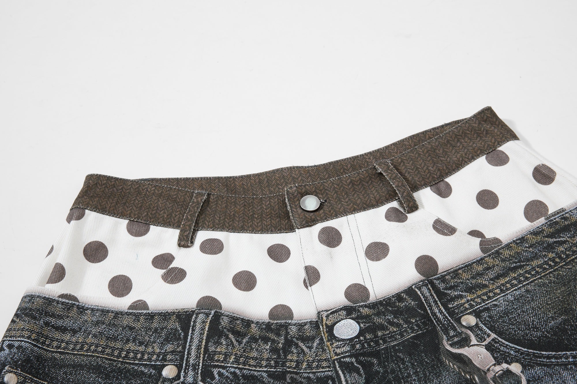 Omirad Layered Punk Denim Jorts