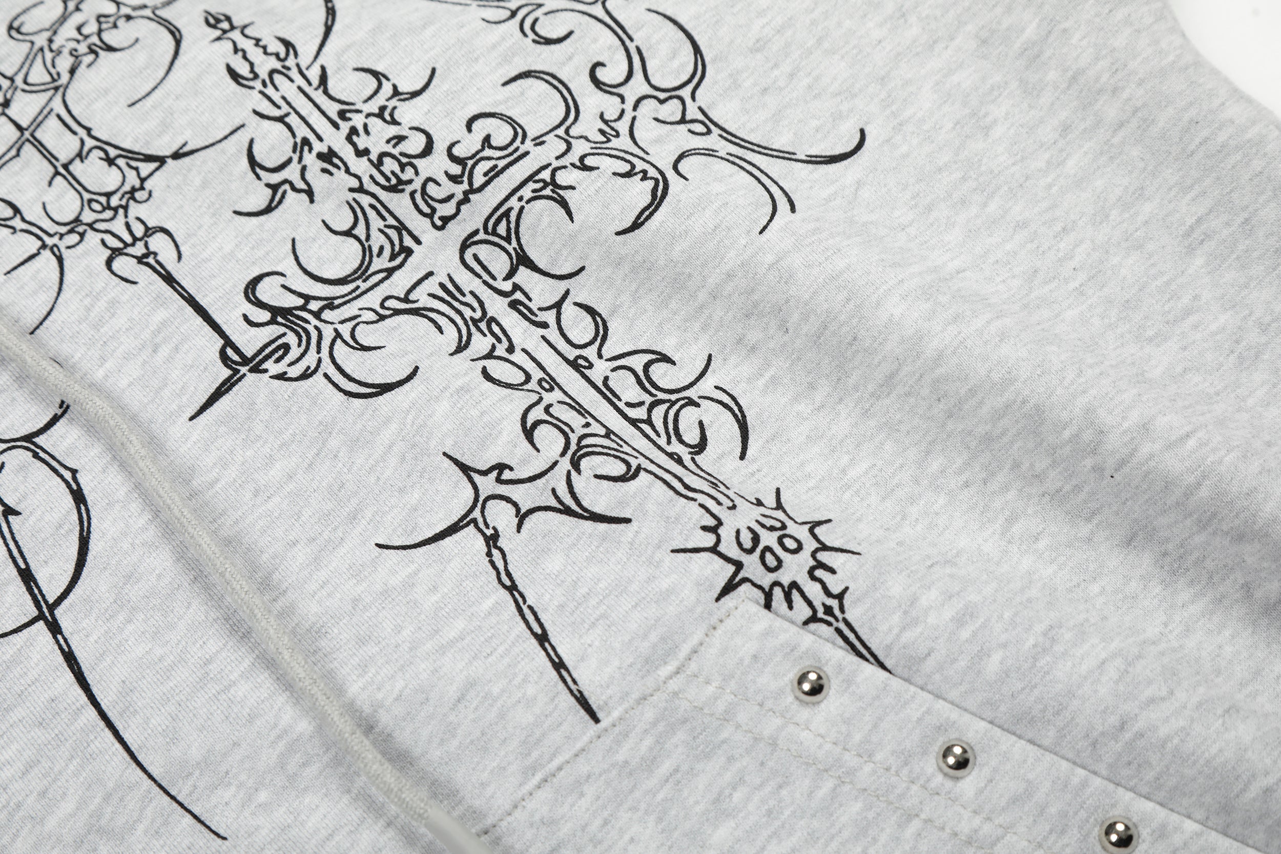 Omirad Gothic Cross Graphic Hoodie