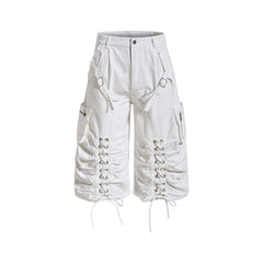 Omirad Lace-Up Utility Cargo Shorts