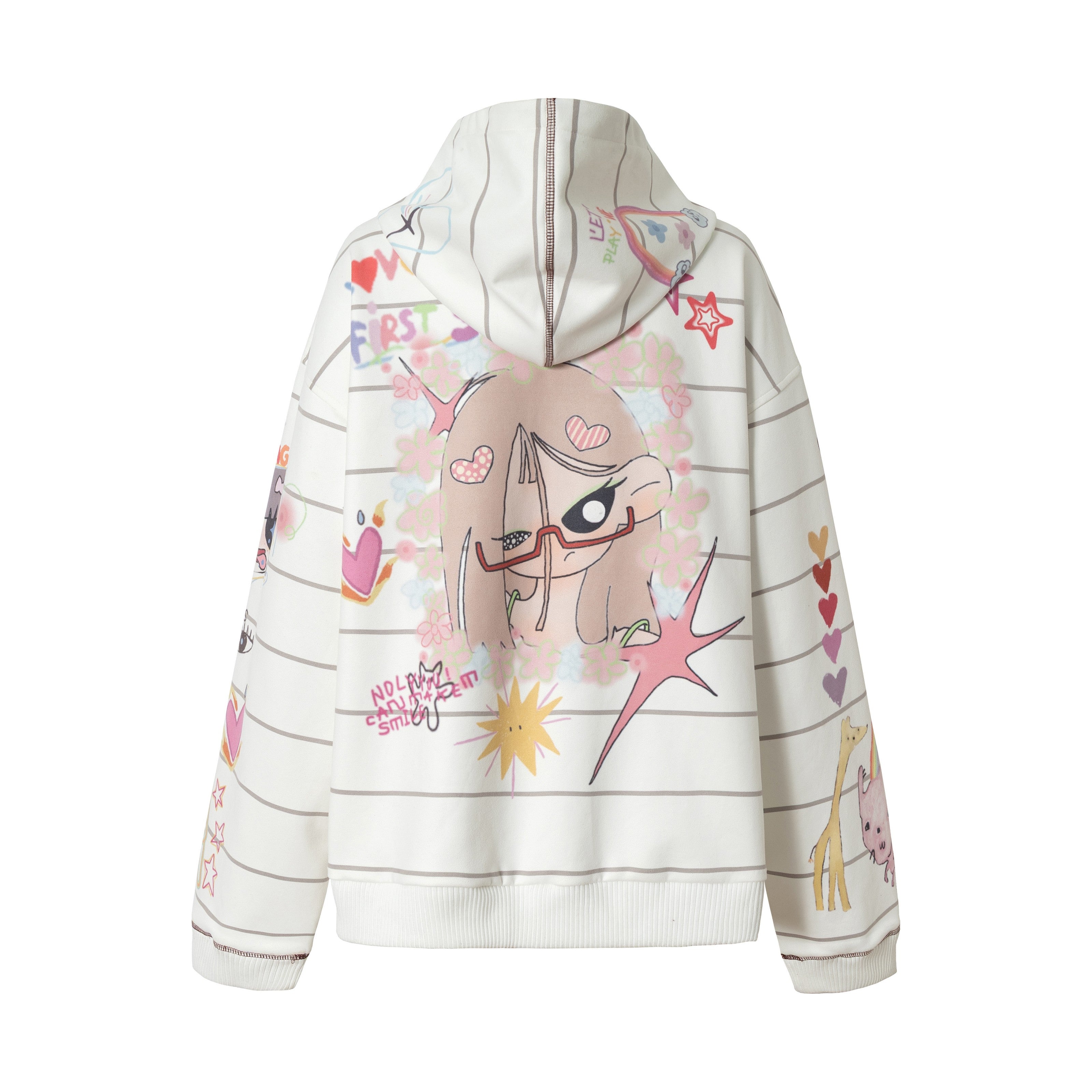Omirad All-Over Graphic Zip Hoodie