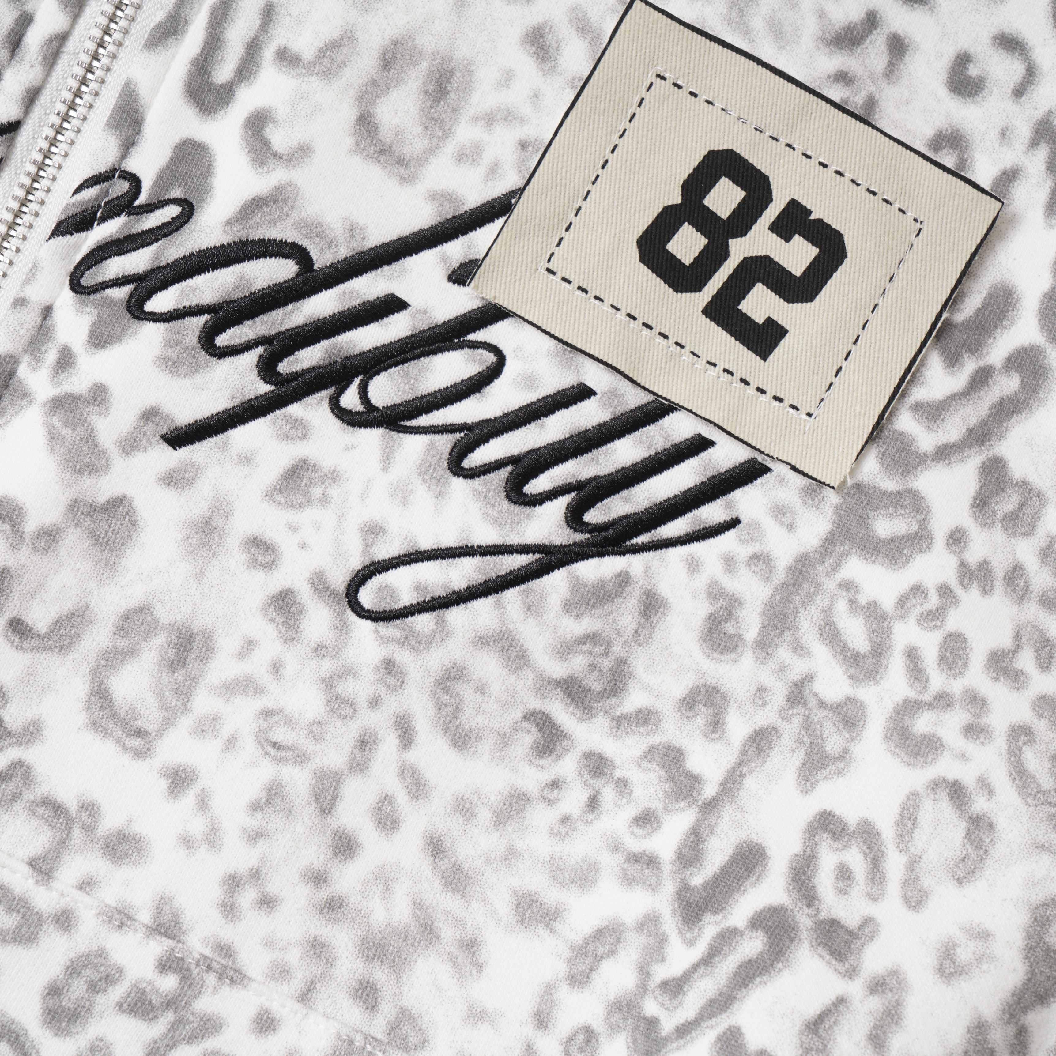 Omirad Leopard Print Zip-Up Hoodie