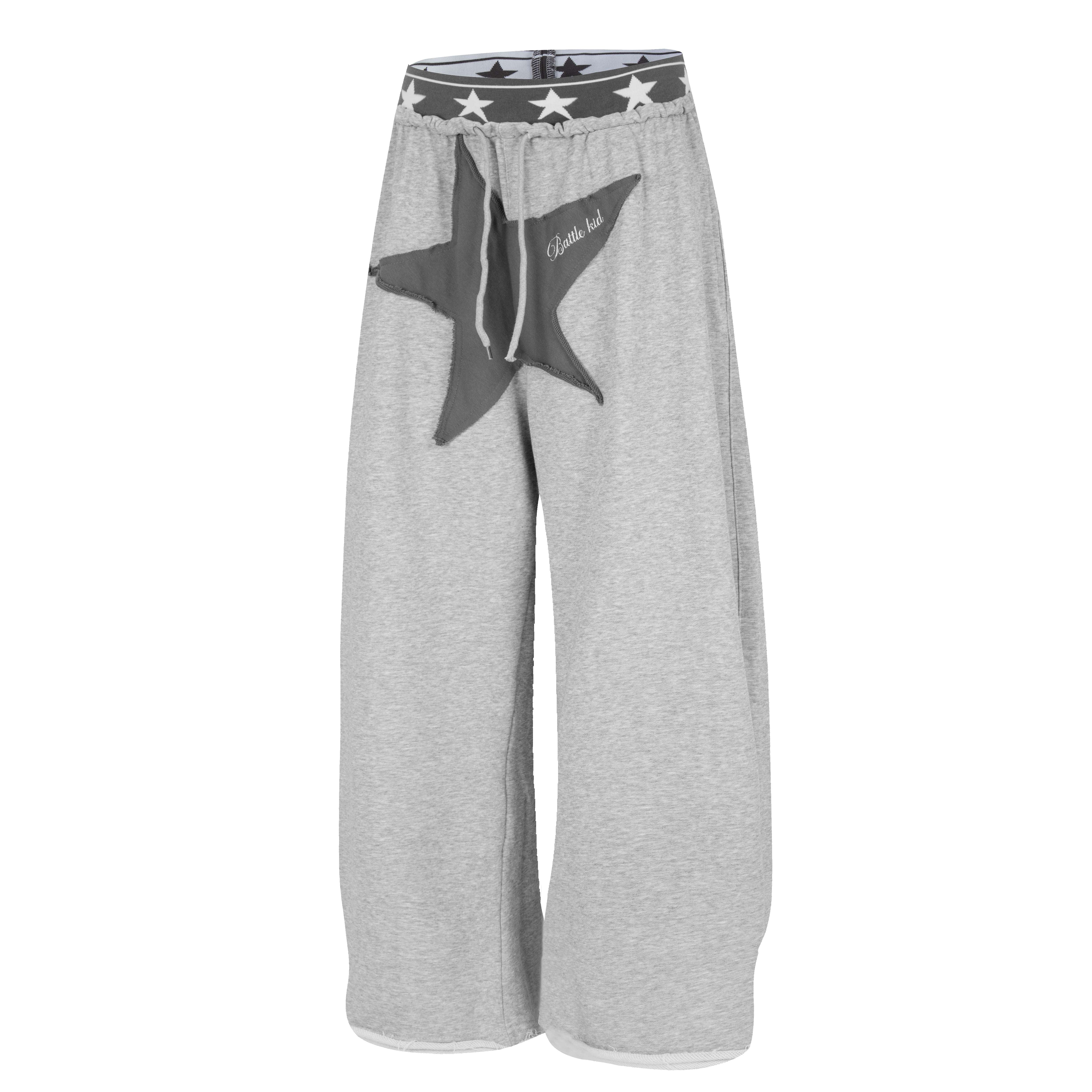 Omirad Star Patch Wide-Leg Sweatpants