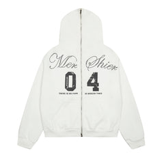 Omirad Punk-Script Zip Hoodie