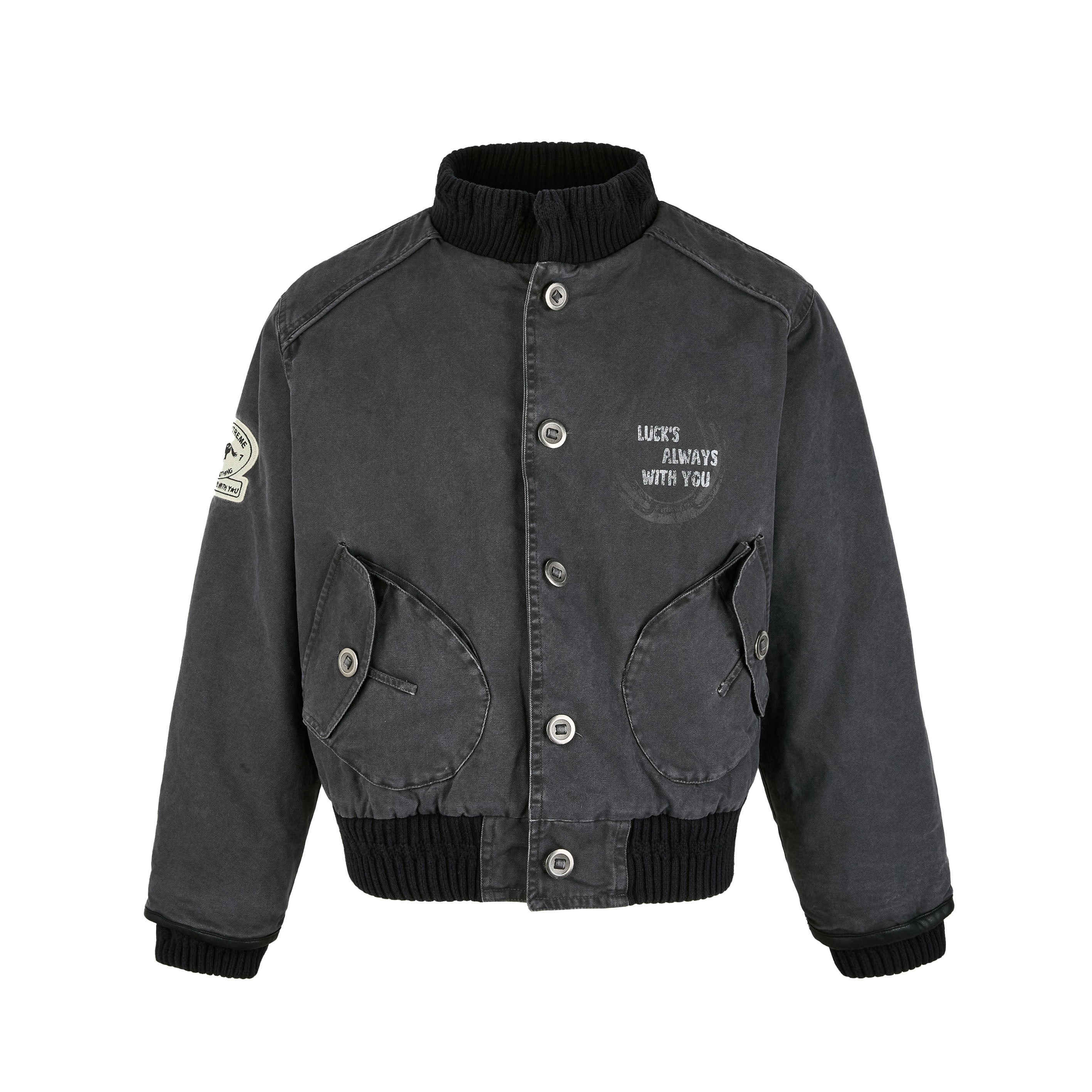Omirad Vintage Washed Varsity Jacket
