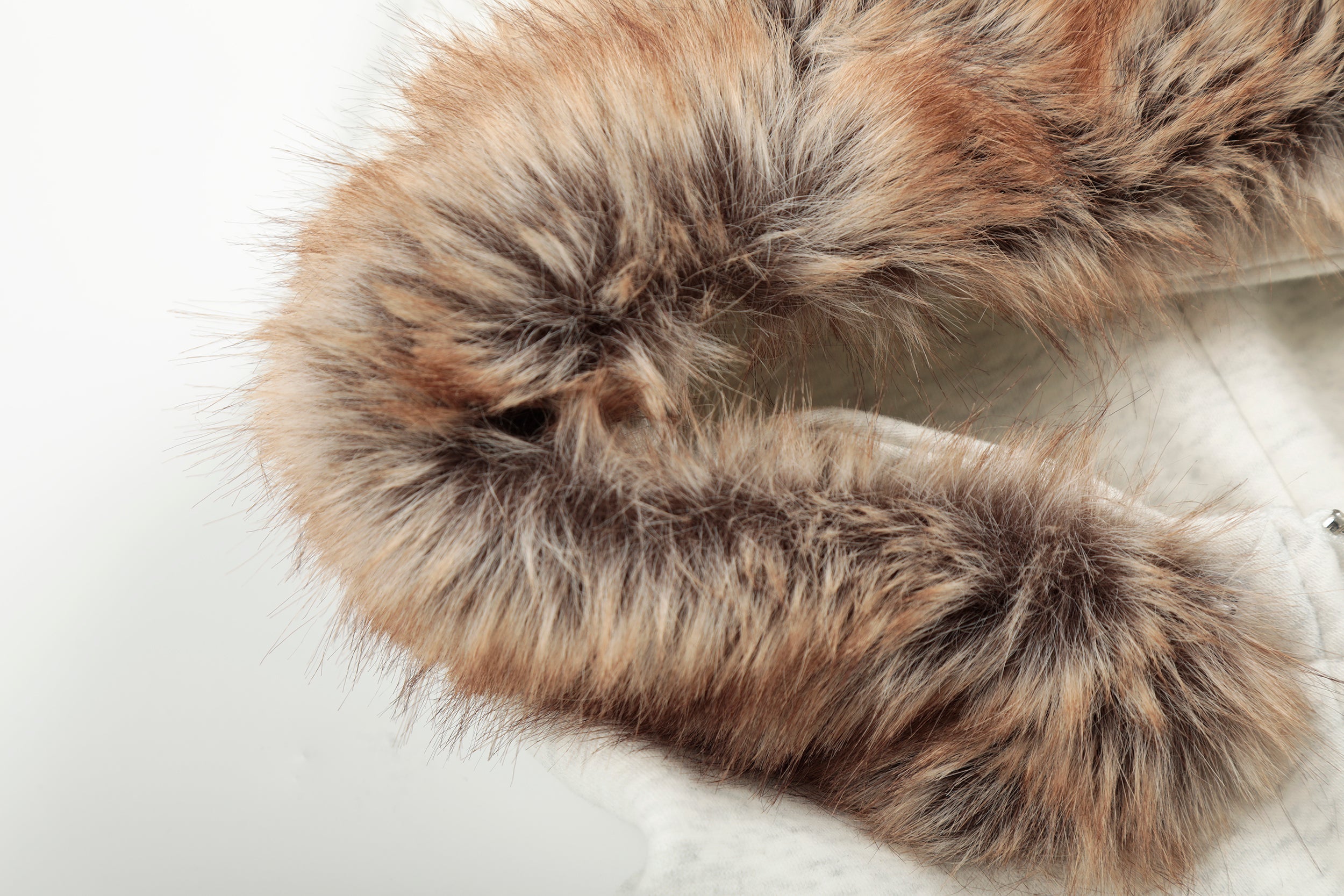 Omirad Faux-Fur Collar Graphic Zip Hoodie