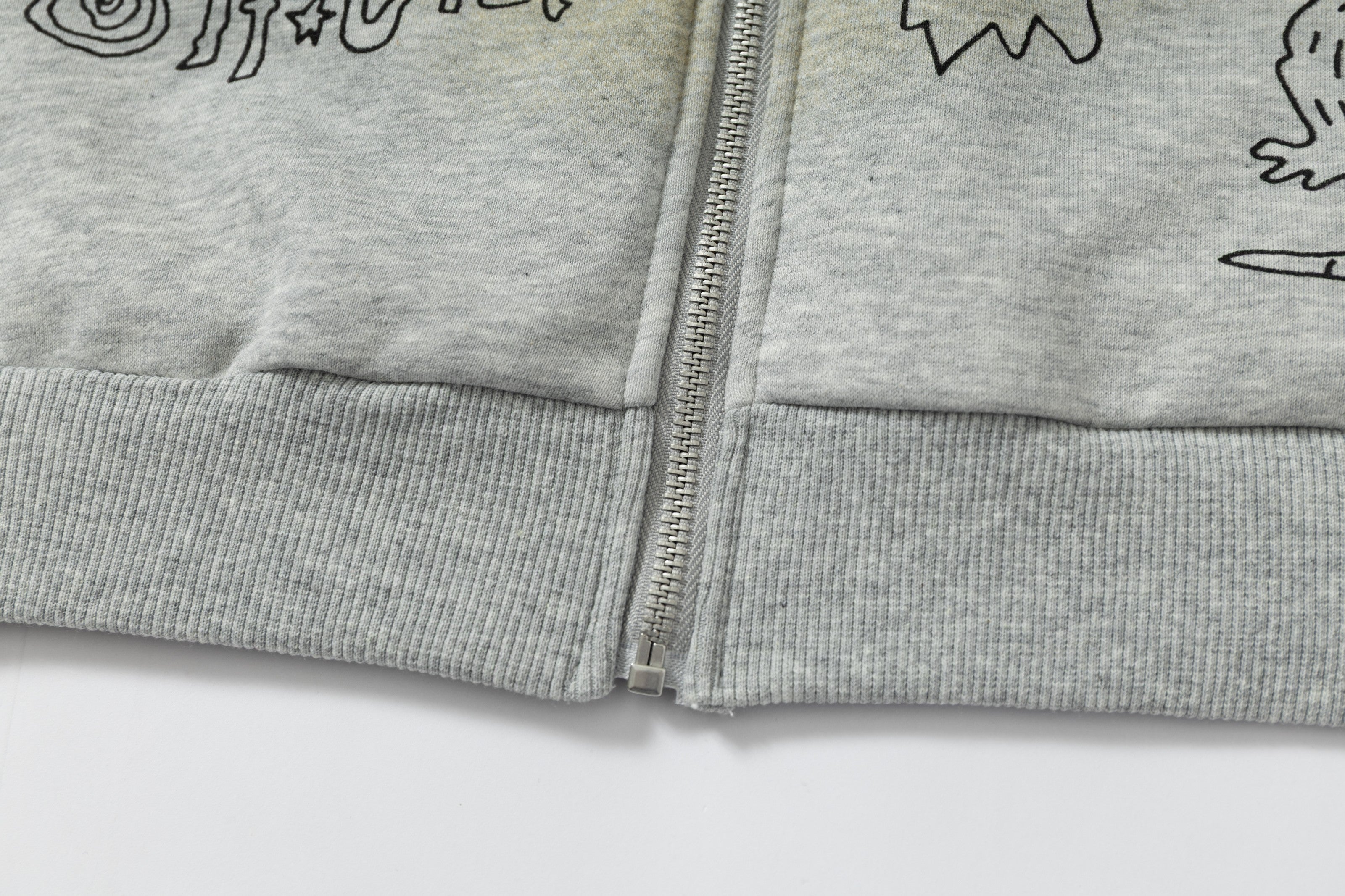 Omirad Doodle Graphic Zip Hoodie