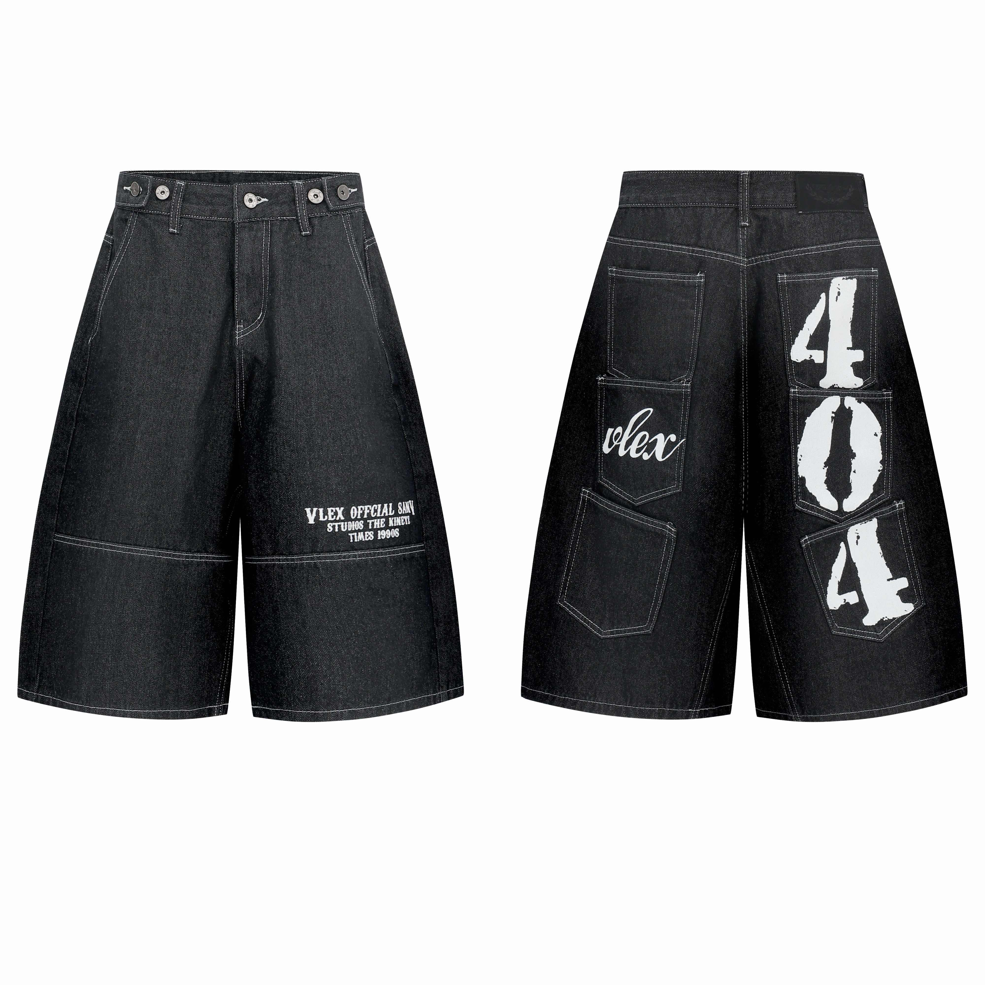 Omirad 404 Patchwork Denim Shorts