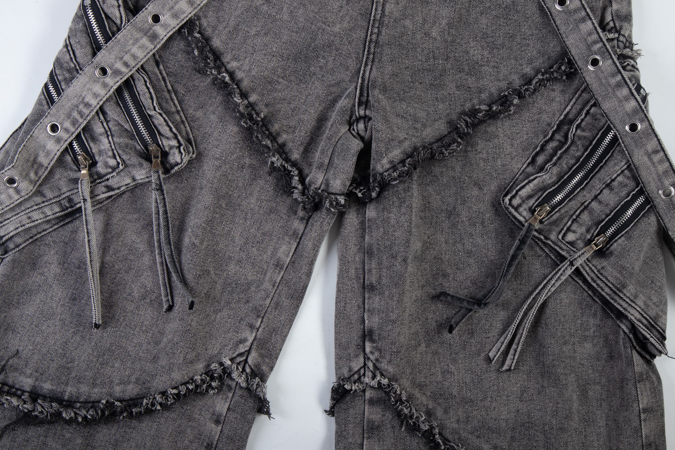 Omirad Deconstructed Strap Cargo Jeans