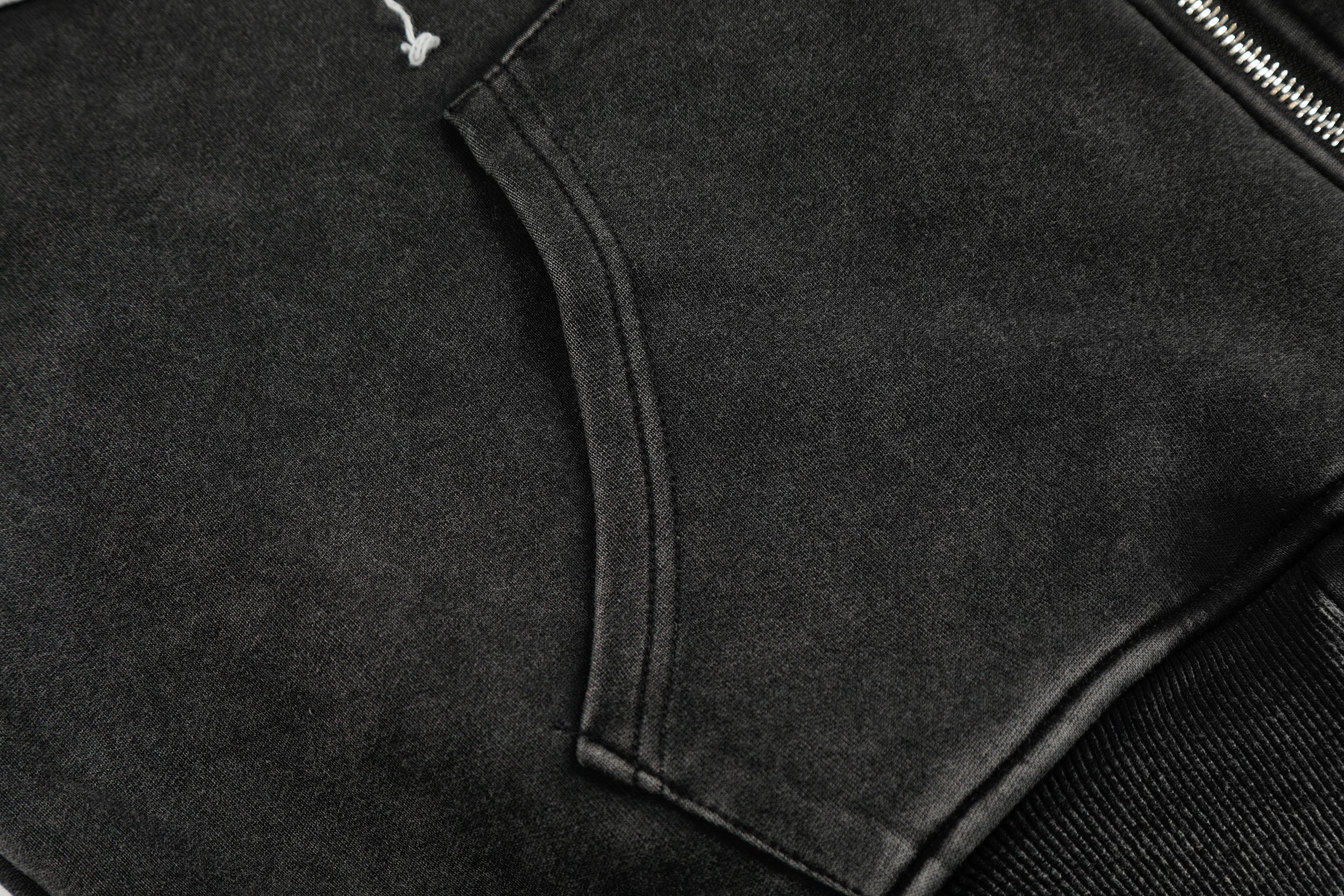 Omirad Distressed Graphic Zip Hoodie